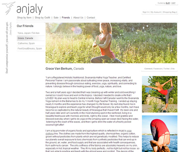 web design for Anjaly Friends Page