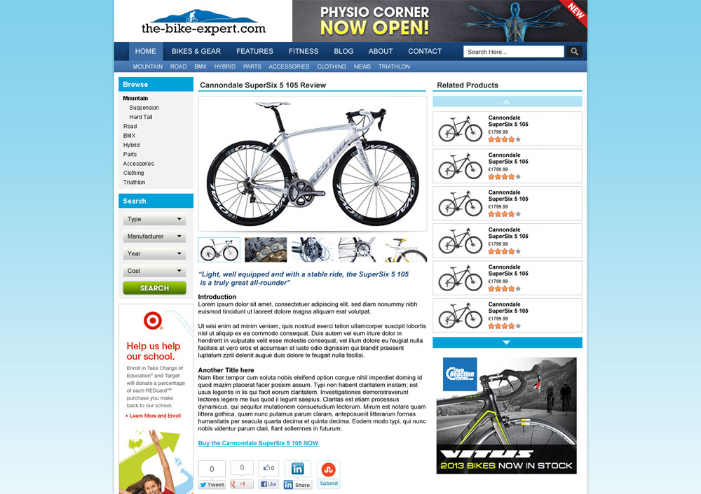 The Bike Expert - Brand, logo and web design