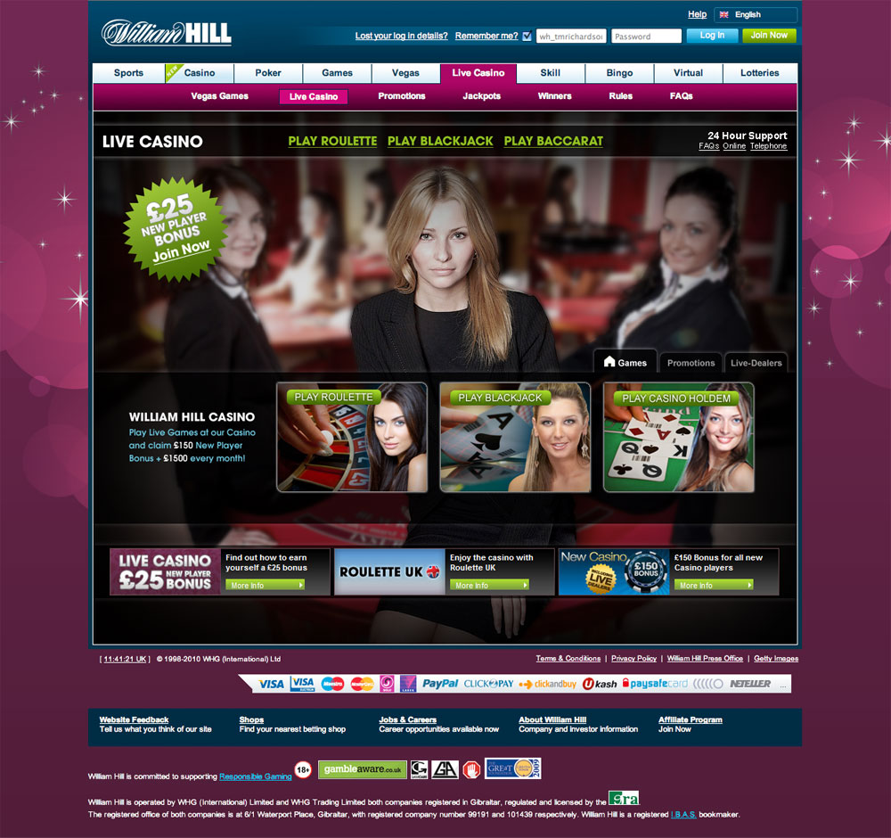 William Hill - Website, brand & motion design and online marketing