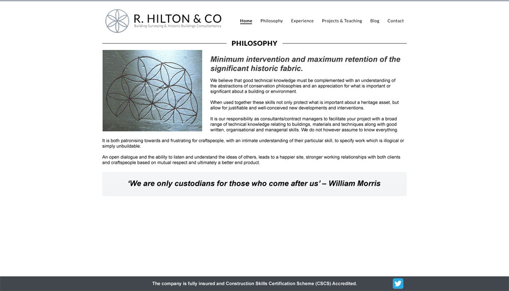R Hilton - web, brand, logo and print design