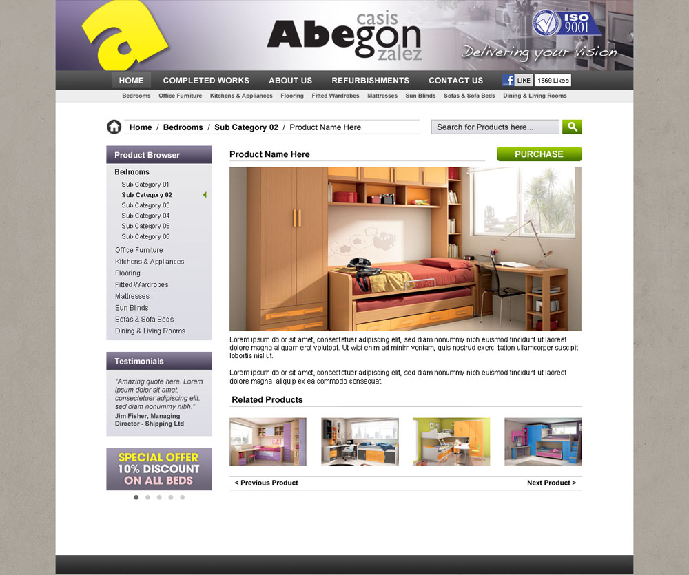 Abegon website design